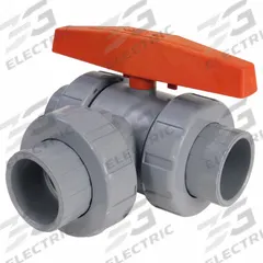HAYWARD Manual Three-Way Ball Valve: 4 in, PVC, L Flow, True Union NPT, 150 psi Max. Pressure (CWP) (MPN LA1400TE). Key specifications — Brand: HAYWARD; Handle: Tee.