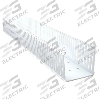 PANDUIT Wiring Duct: 3 in Nom Wd, 2.1 in Slot Ht, 3 in Nom Ht, 0.2 in Slot Wd, Lead-Free PVC - Screw-Mount Slotted Wiring Ducts & Snap-On Covers