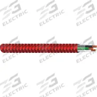 SOUTHWIRE Metallic Clad Building Cable: MC-FPLP, 18 AWG, 4 Conductors, Solid, 250 ft, 600 V Volt (MPN 55468702). Key specifications — Grounding Conductor Size: 18 AWG; Brand: SOUTHWIRE.
