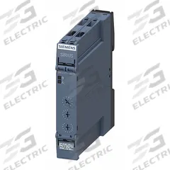SIEMENS Multi-Function Time Delay Relay: DIN-Rail Mounted, 12 to 240V AC/DC, 3 A, 7 Pins/Terminals (MPN 3RP25051AW30). Key specifications — Contact Rating (AC): 3 A @ 24/250/400V; Delay Function: On Delay; Input Voltage: 12 to 240V AC/DC; Brand: SIEMENS.
