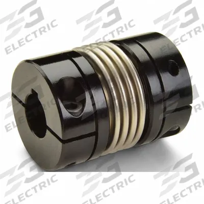 RULAND MANUFACTURING Bellows Coupling: 1 in Bore Dia 1, 1 in Bore Dia 2, 10,000 RPM Max Speed - Clamp-On Bellows Shaft Couplings for Keyed Shafts