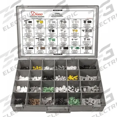GM Rocker Panel Assortment,220 pcs: 220 Pieces (MPN 8620) - Push-In Rivet Assortments