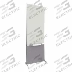 VERSARE Room Divider: 1 Panels, Opaque, Cloud Gray Panel, 76 in Overall Ht, 26 1/2 in Overall Wd (MPN 1100006). Key specifications — Ballistic Standards: NIJ Level III; Frame Finish: Anodized; Frame Material: Aluminum; Mounting Location: Freestanding; Panel Color: Cloud Gray; Panel Surface Material: Fabric.