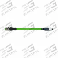 MURRELEKTRONIK Cordset: Cat6, M12 Male Straight x RJ45 Male Straight, 7.5 m Lg, PUR, Green, X Coding (MPN 7000-51101-7900750). Key specifications — Brand: MURRELEKTRONIK; Cable Jacket Color: Green; End 1 Coding: X; IP Rating: IP66K; Performance Category: Cat6.