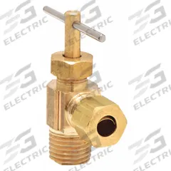 APPROVED VENDOR Needle Valve: Angle Valve Body, Brass, 1/4 in Pipe Size, Compression x MNPT, Male (MPN 709103-0404). Key specifications — For Media: Water; Standards: NSF 61 Annex G; Brand: APPROVED VENDOR; Connection Gender - Side 2: Male; Connection Type - Side 1: Compression; Connection Type - Side 2: NPT; Connection Type: Compression x MNPT.