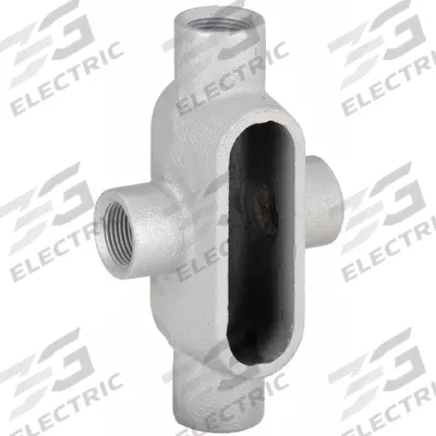 HUBBELL KILLARK Conduit Outlet Body: Iron, 3/4 in Trade Size, X Body, 7 cu in Body Capacity - X - Cross Type