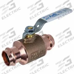 APOLLO Manual Two-Way Ball Valve: 1 1/4 in Size, Bronze, Straight, Press x Press, Two-Piece (MPN 77WCLF10601). Key specifications — Brand: APOLLO.