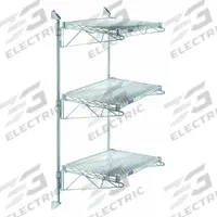 QUANTUM STORAGE SYSTEMS Wire Wall Shelf: 60 in x 18 in, 3 Shelves, 300 lb Load Capacity per Shelf (MPN GACB18-54-1860S). Key specifications — Mounting Mechanism: Direct; Material: Aluminum; Finish: Unfinished; Color: Silver; Brand: QUANTUM STORAGE SYSTEMS.