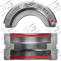MILWAUKEE Upper and Lower Crimping Die: 350 kcmil, U Style Dies, For Use With 2679-20/49-16-U000 (MPN 49-16-U350C). Key specifications — attr511073: U Style Dies; attr511072: Electrical Wire and Cable Crimping; attr473934: MILWAUKEE; attr511065: M18™ FORCE LOGIC™; attr511069: Red; attr542116: 350 kcmil; attr511067: 2679-20.