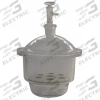 Desiccator: Vacuum, Round, Glass/Porcelain, 12 in Overall Dia, 15 in Overall Ht, Lid, 1 Shelves (MPN 5YHU8). Key specifications — Includes: Lid; Brand: APPROVED VENDOR; Desiccator Shape: Round.