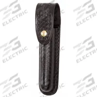 GOULD & GOODRICH, INC. Flashlight Pouch: Black, Leather, Basket Weave, Snap Closure (MPN B672-4WBR). Key specifications — attr188437: Black; attr188438: Leather; attr188431: Flashlight Pouch.