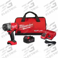 MILWAUKEE Impact Wrench Kit: 1/2 in Drive Size, 1,200 ft-lb Fastening Torque, Brushless, M18 FUEL™ (MPN 2967-21B). Key specifications — attr1170829: Brushless; attr1170832: Standard.