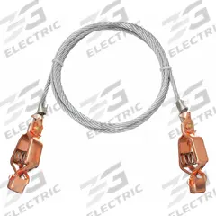APPROVED VENDOR Bonding and Grounding Wire: (2) Alligator Clips, 10 ft, Uninsulated, Bare (MPN 9EWL4). Key specifications — Conductor Material: Carbon Steel; Connector Types: (2) Alligator Clips; Clamp Opening Span: Alligator Clip 5/8 in; Brand: APPROVED VENDOR; Wire Length: 10 ft; Manufacturer Part Number: 9EWL4.