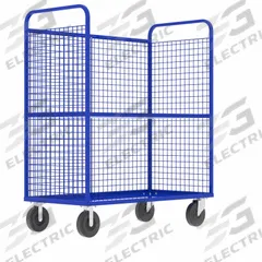 VALLEY CRAFT Cage Cart: 2,000 lb, Overall Dim. 57 in L x 30 in W x 68 in H, Adj, 1 Shelves, Rubber (MPN F89726VCBL). Key specifications — Caster/Wheel Configuration: (2) Rigid; Color: Blue; Shelf Adjustability: Adjustable; Brand: VALLEY CRAFT.
