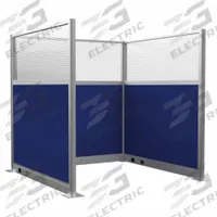 VERSARE Cubicle Wall: 72 in Overall Ht, 72 in Overall Wd, 6 Panels, Royal Blue, Fabric (MPN 1859403). Key specifications — Panel Color: Royal Blue; Brand: VERSARE; Panel Material: Fabric; Window Style: Fluted.