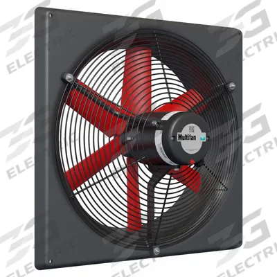 MULTIFAN Exhaust Fan: Direct Drive, 18 in Blade, 1/4 hp, 3,890 cfm, 460V AC, 3 ph - Corrosion-Resistant Direct-Drive Panel Exhaust Fans
