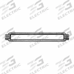 KEN FORGING Turnbuckle Body: 13 3/4 in Overall Lg, Carbon Steel, Plain, 52,500 lb Working Load Limit (MPN TB121). Key specifications — Finish: Plain; Thread Size: 2-3/8"-4; Thread Type: UNC; Material: Carbon Steel; Lifting Capability: Not for Lifting; Brand: KEN FORGING.
