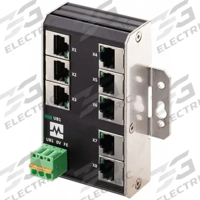 MURRELEKTRONIK Ethernet switch: Unmanaged, Wall, 8 Ports, RJ45, 1000 mbps/Ethernet/Gigabit - Wall-Mount Industrial Ethernet Switches
