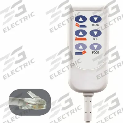 CREST HEALTHCARE SUPPLY Bed Control: 8-Pin RJ50 - Handheld Bed Controls