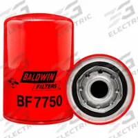 BALDWIN FILTERS Fuel Filter: Spin-On, 3 11/16 in Outside Dia, 1-12 Thread Size, Cellulose, BF7750. Key specifications — attr1137520: BF7750; attr434022: BALDWIN FILTERS; attr427730: Cellulose; attr427731: G381-A Integral Gasket; attr1017112: Buses.