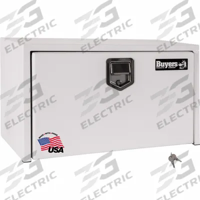 BUYERS PRODUCTS Underbody Truck Box: Underbody Truck Box, Single Drop-Down Door Door, White - Single Drop-Down Door Boxes