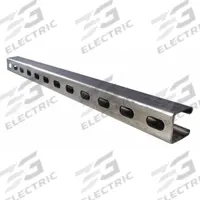 Strut Channel - Slotted: 304 Stainless Steel, Polished, 12 ga Gauge, Slotted Holes (MPN S45810ST58). Key specifications — Material: 304 Stainless Steel; Color: Silver; Finish: Polished; Hole Size: 9/16 in x 1-1/8 in; Hole Spacing: 2 in Center to Center; Slot Type: Slotted; Brand: CALBRITE.