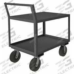 APPROVED VENDOR Utility Cart: 1,200 lb, 43 in L x 26 in W x 36 in H Overall Dim, 2 Shelves, Raised (MPN LDO-243641-2-8PO-95). Key specifications — Caster/Wheel Configuration: (2) Rigid; Brand: APPROVED VENDOR; Caster Wheel/Tread Material: Polyolefin.