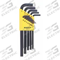 BONDHUS Hex Key Set: 11 - 15 Pieces, L, SAE, Std End, Long, 13 Pieces, Black Oxide, 1 Tips (MPN 12137). Key specifications — attr1205553: Not Tether Capable; attr1205554: BONDHUS; attr1205568: Black Oxide; attr1293176: 11 - 15 Pieces.