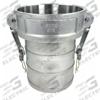 Cam and Groove Coupling: 6 in Coupling Size, 75 psi Max. Working Pressure @ 70 F, Male Hose Shank (MPN PLE147). Key specifications — Gasket Material: Nitrile; Fitting Type: Male Hose Shank; Includes Locking Arm: Yes; Body Material: 316 Stainless Steel; Brand: APPROVED VENDOR.