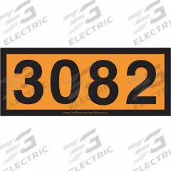 LABELMASTER Orange Panel Placard: 3082, 6 5/16 in x 15 3/4 in, 6 5/16 in Label Ht, Vinyl, 25 PK (MPN ZOPP3082). Key specifications — Brand: LABELMASTER; Message: 3082.