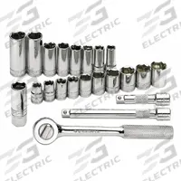 SK PROFESSIONAL TOOLS Socket Wrench Set: 3/8 in Drive, 22 Piece, 6-Point, Metric (MPN 91820). Key specifications — attr1224269: 3/8 in; attr1204638: Drive Tools Included; attr1204650: 10 mm to 19 mm; attr1204658: 7.6 in Fixed, Round Head Ratchet; attr1204673: Socket Bits Not Included; attr1204681: Wrenches Not Included; attr1204688: SK PROFESSIONAL TOOLS; attr1224230: Friction.