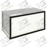 GRAINGER HEPA Air Filter: 24 in x 24 in x 12 in, 99.99% Filter Efficiency, Downstream Face (MPN 911TJ3). Key specifications — Brand: GRAINGER; Frame or Header Material: Galvanized Steel.