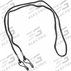 MCR SAFETY Eyewear Cord: Solid, 25 in Overall Lg, Black, Loop, X-Ray Detectable (MPN 26G887). Key specifications — Features: X-Ray Detectable; Color: Black; Brand: MCR SAFETY.