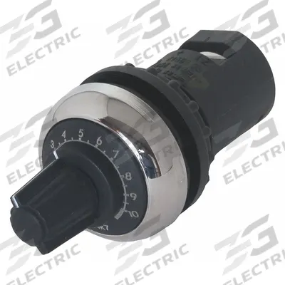 EATON Potentiometer: 22 mm Panel Mounting Size, 47,000 ohm Max Resist Rating - Potentiometers with Dial Plates & Operators