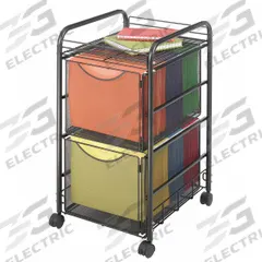SAFCO Vertical File Cabinet: Black, 2 Drawers, 27 in Overall Ht, 17 in Overall Dp, Steel (MPN 5212BL). Key specifications — attr988670: Powder Coated; attr988694: Steel; attr988691: None; attr988652: SAFCO; attr988656: Black.