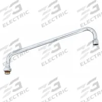 T&S BRASS Spout: Spout, Double-Bend, Swivel Spout, Brass, Chrome, 26.3 gpm Flow Rate, Laminar (MPN 063X). Key specifications — Includes: Nozzle; Product Type: Spout; Spout Style: Swivel; Body Material: Brass; Brand: T&S BRASS.