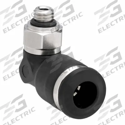 AIGNEP USA Push-Fit Elbow Fitting: 6 mm OD x 5 mm Pipe Size - Nylon & Nickel-Plated Brass Tube Fittings