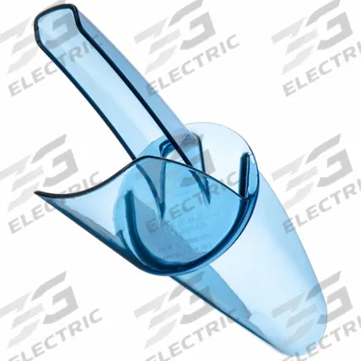 SAN JAMAR Ice Scoop: Blue, Polycarbonate, 6 in Wd, Dishwasher Safe, NSF - Plastic Ice Scoops