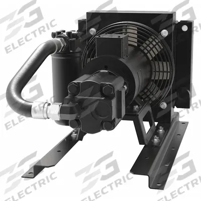 AKG Forced Air Oil Cooler: 20 hp Heat Removed, 2.5 cu in, 18.7 gpm Max. Flow - Off-Line Forced Air Oil Coolers