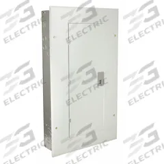 GE Load Center: 225 A Amps, 208Y/120V AC, 42 Spaces, 22kA, Combo Flush/Surface, Main Lug (MPN TL42422C). Key specifications — Main Circuit Breaker or Main Lug: Main Lug; Voltage: 208Y/120V AC; Short Circuit Current Rating: 22kA; Included Enclosure Cover: Combination Flush/Surface.