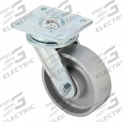 APPROVED VENDOR Plate Caster: Swivel, No Brake, 6 in Wheel Dia, 2 in Wheel Wd - Heavy-Duty Plate Casters