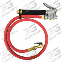 HALTEC Tire Inflator Gauge: Single-Tire Inflator Gauges, In-Line, 2 psi Pressure Increments, OSHA (MPN I-405-6M). Key specifications — Material: Metal; Thread Size: 1/4 in; Brand: HALTEC.