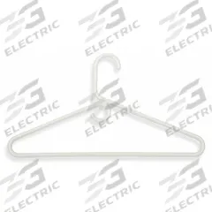 HONEY-CAN-DO Clothes Hanger: Plastic, 7 7/8 in Ht, 15 3/4 in Wd, White, Integrated Accessory Hook (MPN HNG-01178). Key specifications — Material: Plastic; Features: Integrated Accessory Hook.