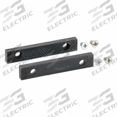 WESTWARD Serrated Jaw: Steel, For 4 in Vise Jaw Wd, 4 Screws, Works with 4YR98,39M992 - Screw-In Vise Jaw Caps