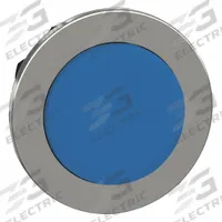 SCHNEIDER Extended Push Button: Blue, 30 mm Mounting Size, Metallic, Maintained (MPN ZB4FH6). Key specifications — Brand: SCHNEIDER; Action: Maintained; Series: XB4; Push Button Material Type: Metallic.
