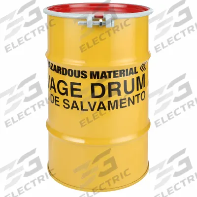 APPROVED VENDOR Transport Drum: Steel, 15 gal, Bolt Ring, 20 ga / 20 ga / 20 ga - Steel Salvage Drums