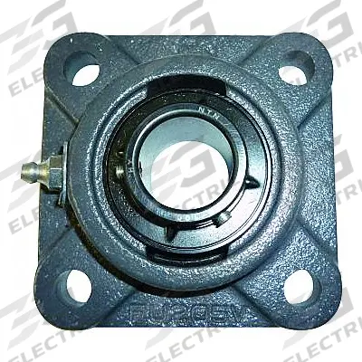 NTN 4 Bolt Flange Bearing: Radial Ball, 1 1/4 in Bore, Cast Iron, Set Screws - General Purpose Flange-Mount Ball Bearings