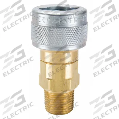 PARKER Quick Connect Hose Coupling: 1/4 in Body Size, Socket, Push-to-Connect - Schrader Quick-Connect Air Couplings