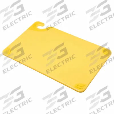 SAN JAMAR Cutting Board: 18 in Overall Lg, 12 in Overall Wd, Yellow, Co-Polymer - Saf-T-Grip Cutting Boards