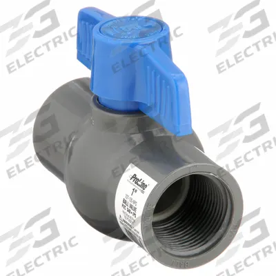 APPROVED VENDOR Manual Two-Way Ball Valve: 1 in, PVC, Straight, FIP x FIP, Full Port Ball Port - PVC Ball Valves
